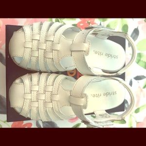 Stride Rite “Georgia White Leather” sandals